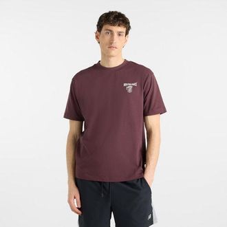 New Balance Hombre Grab a Bite London T-Shirt en Marr&oacute;n, Algod&oacute;n, Talla 2XL