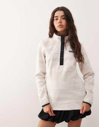 Columbia Benton Springs - Pile beige con stampa e abbottonatura parziale-Neutro