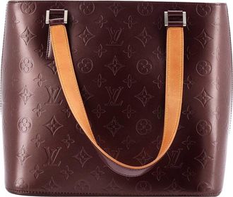 Louis Vuitton Burgundy Monogram Vernis Mat Stockton (Authentic Pre-Loved)