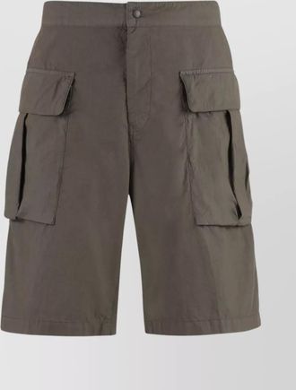 Aspesi cotton cargo knee length bermuda shorts