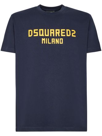 Dsquared2 Short-Sleeve T-Shirt with Contrasting Block Lettering