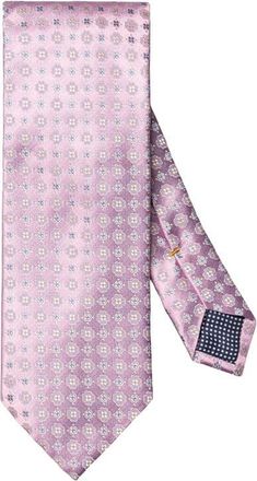 Eton Floral Jacquard Silk Tie in Medium Pink at Nordstrom