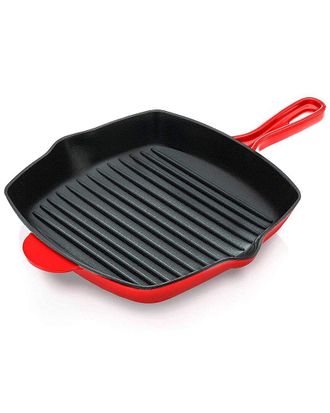Nutrichef Cast Iron Grill Pan With Ename Coating