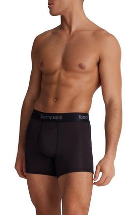 Tommy John Second Skin Luxe Rib 4-Inch Boxer Briefs in Black at Nordstrom, Size Xx-Large