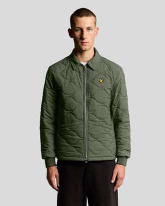 Lyle & Scott Mens Water Resistant Ripstop Quilted Jacket - Green - Size X-Large
