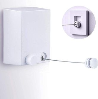 OEM Tendedero Retr&aacute;ctil, Cable De Acero Inoxidable, F&aacute;cil Instalaci&oacute;n, Capacidad De Carga De 20 Kg, Para Uso Interior/exterior, Ajustable Hasta 4,2 M (bla
