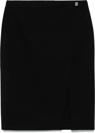 Givenchy 4G Liquid-detail wool skirt - women - Acetate/Virgin Wool/Silk - 36 - Black