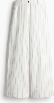 H&M Weite Hose aus Leinenmix - White