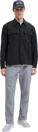 Jack & Jones Jack And Jones Heren Commute effen overhemd met lange mouwen (Zwart)