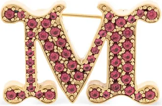 Max Mara Letter Embellished Brooch