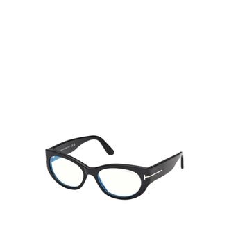 Tom Ford Glasses, female, Black, Size: 54 MM Round Frame Glasses