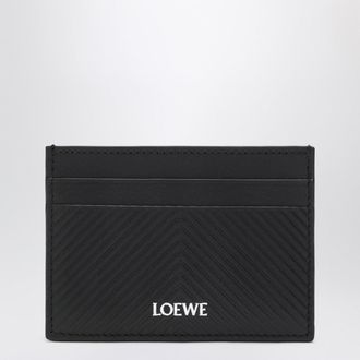 Loewe Black cardholder with textured chevron motif