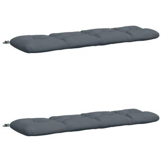 vidaXL Cuscini Per Panchina Vianen 2 Pz 100% Poliestere Blu Vidaxl