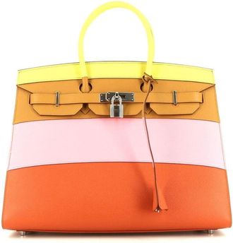 Herm&egrave;s pre-owned Birkin 30 handbag - women - Leather - One Size - Yellow