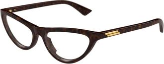 Bottega Veneta Cat Eye Frame - unisex - Brillen - Bruin - 55 MM - Accessoires