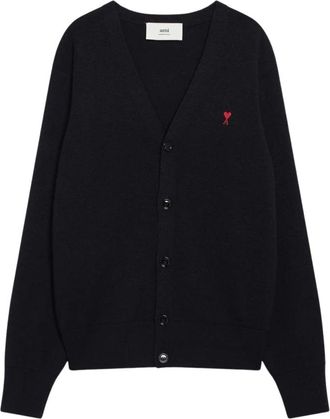Ami De Coeur Cardigan - Heren - Vesten - Blauw - M - Wol - Truien & Vesten