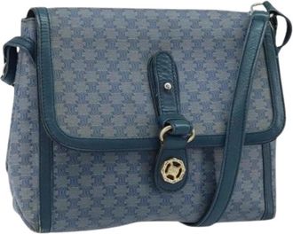 Celine Pre-owned Vintage Schoudertas - Dames - Vintage Schoudertas - Blauw - ONE Size - Leer - Vintage
