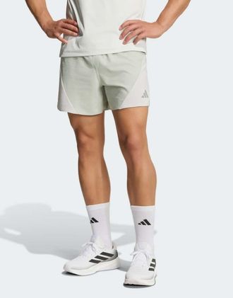 adidas adidas Performance - Adi365breeze - Pantaloncini da corsa verde halo/grigio one