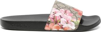 Gucci GG Blooms Supreme-canvas slides - women - Canvas/Rubber/Rubber - 36 - Brown