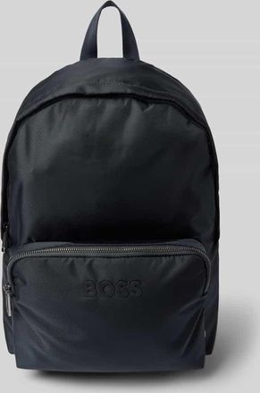 HUGO BOSS Rucksack mit Label-Applikation Modell Catch_3.0 in Dunkelblau, Größe 1