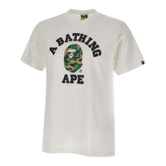 A Bathing Ape ABC Camo College T-shirt - male - A BATHING APE - T-Shirts - White - XL - Tops