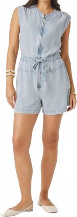 Splendid Rosalie Romper In Bleached Indigo