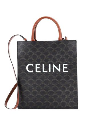 Celine Vertical Cabas Triomphe Coated Canvas Small tote bag - Brown