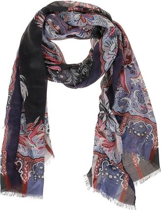 Etro Silky Scarves - Heren - Zijden sjaals - Blauw - ONE Size - Accessoires