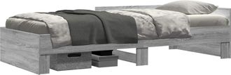 vidaXL Estructura De Cama Con Cabecero Sonoma Gris 80 X 200 Cm Vidaxl
