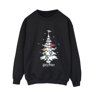 Harry Potter Dames/Dames Kerstboom Sweatshirt (Zwart)
