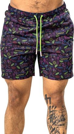 Maceoo Marthyr Swim Trunks in Black at Nordstrom, Size 6