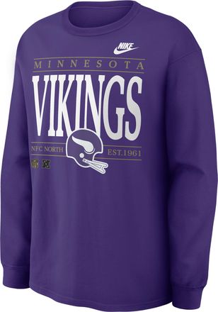 Nike Minnesota Vikings Rewind Max90 Nike Mens NFL Long-Sleeve T-Shirt in Purple | 04T951LQ9M-SD5