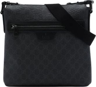Gucci Pre-owned GG Supreme Crossbody Bag - unisex - Vintage Schoudertas - Zwart - ONE Size - Vintage