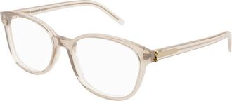 Saint Laurent Transparentude Acetate Eyewear Frames - Dames - Brillen - Beige - 53 MM - Accessoires