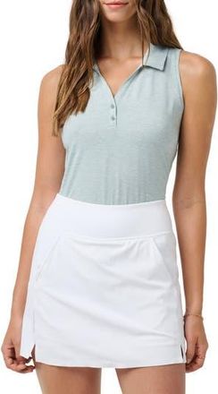 Travis Mathew Featherweight Active Sleeveless Polo in Heather Ether at Nordstrom Rack, Size X-Small