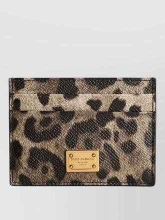 Dolce & Gabbana leopard print leather cardholder