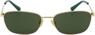 Bottega Veneta BV1300S001 Square Metal Frame Sunglasses - Gold
