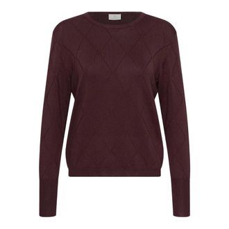 Kaffe Trui met ronde hals - Dames - Ronde hals truien - Bruin - S - Truien & Vesten