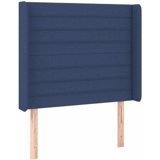 vidaXL Cabecero Con Led De Tela Azul 93x16x118/128 Cm Vidaxl