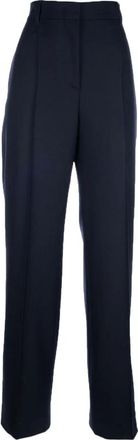 Prada Broeken, Dames, Blauw, M, Wol, Pantaloni in lana