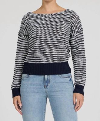 Dear John Denim Wanda Striped Sweater In Black Iris