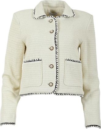 Maicazz Elegante Kokosmelk Jas - Dames - Blazers - Beige - M - Polyester - Jassen
