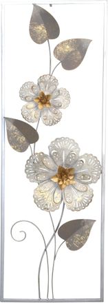 Hofmann Living and More Wanddekoobjekt »Wanddekoration« Blumenmotiv, aus Metall mit Rahmen