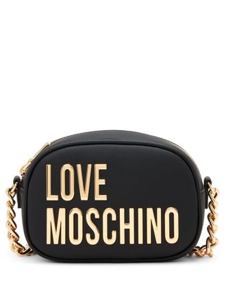 Love Moschino Borsa a tracolla con applicazione logo - Nero