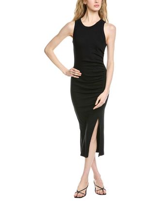 Michael Stars Tala Sleeveless Shirred Seam Midi Dress