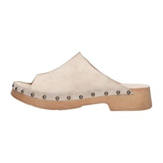 Shabbies Amsterdam Carry Mila Clogs - Dames - Schoenen - Beige - Maat: 38 EU Linnen