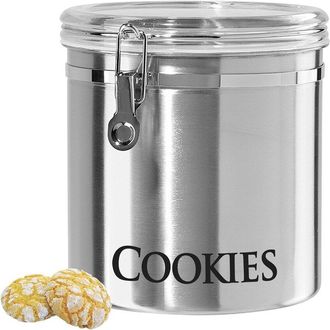 Oggi Stainless Steel Jumbo Cookies Clamp Canister