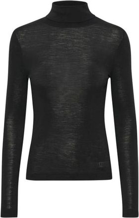 Inwear Truien & Vesten, Dames, Zwart, XL, Wol, Zwarte Coltrui Lange Mouw