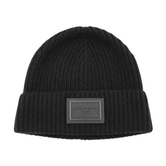 Dolce & Gabbana Accessoires, Heren, Zwart, ONE Size, Gebreide muts