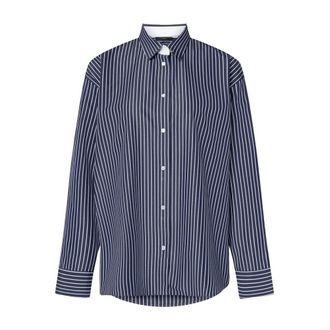 Windsor Dames, Blouses & Shirts, Blauw, Maat: 2XS Katoen